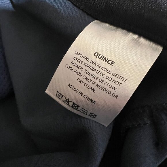 Quince Men's Ultra-Stretch 24/7 Smart Chino Pants 34x34 Ocean Blue Work Dress - Picture 8 of 9